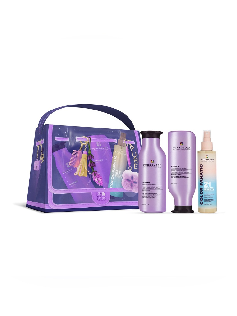 💜🆕💜Pureology Hydrate Set (Included: Shampoo, Conditioner & Multi-Benefit Spray)